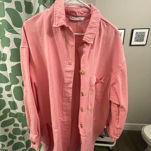 Bright pink Zara shacket